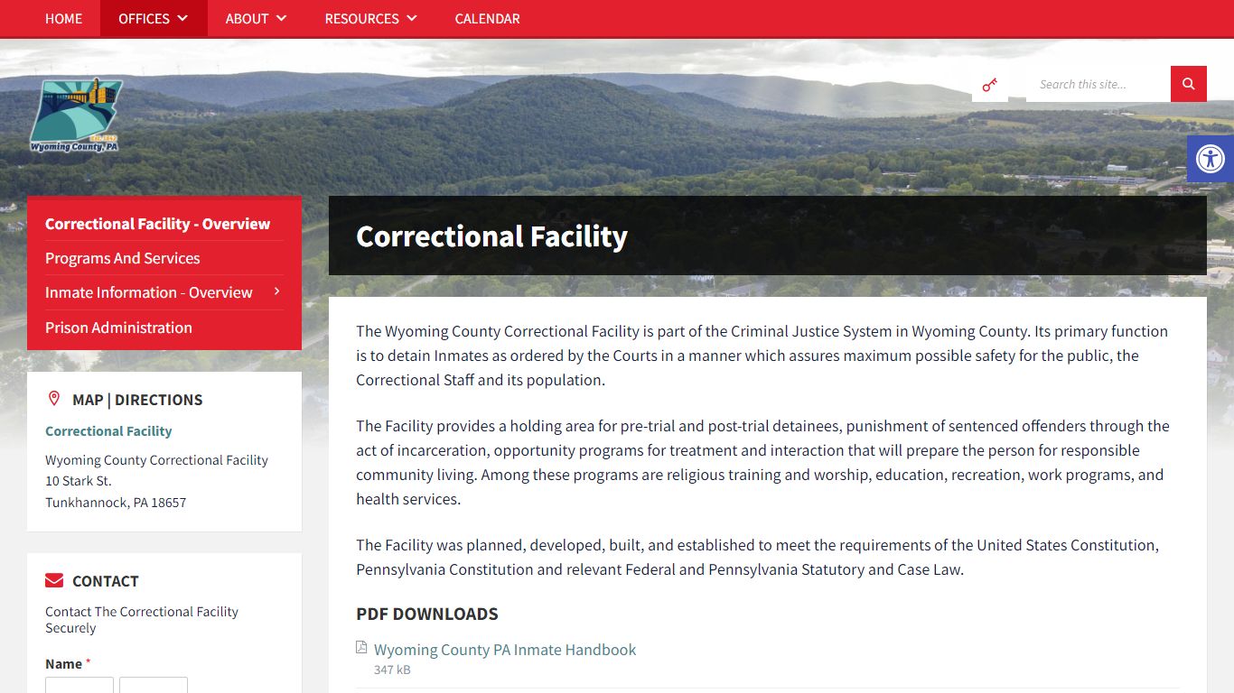 Correctional Facility - Wyoming County, PA, USA