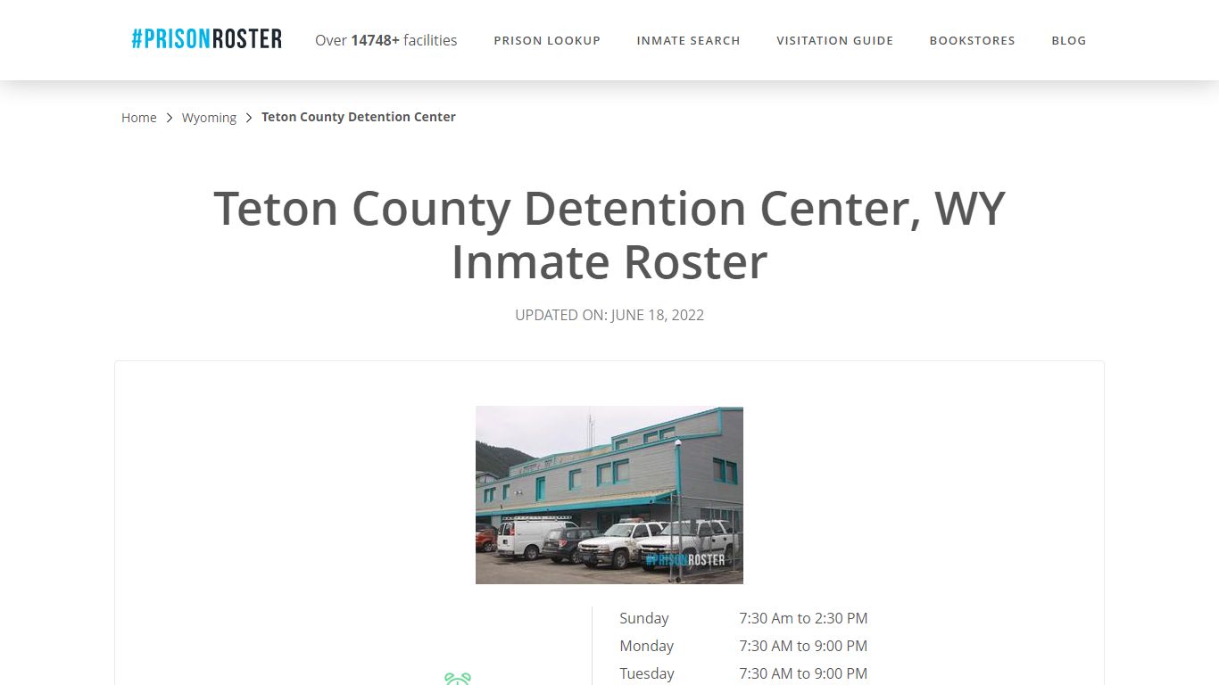 Teton County Detention Center, WY Inmate Roster